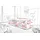 KAWOLA Big Sofa PALACE 3-Sitzer mit Sitztiefenverstellung Cord rosa