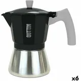 Quttin Italienische Kaffeemaschine Quttin 6 Tassen Aluminium Stahl 300 ml (6 Stück)