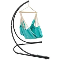 AMANKA XXL-Hängesessel Mintfarben mit Gestell 140 x 160 x