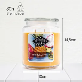 fragrance and style gmbh Tropical Fruits Duftkerze 510 g gelb