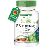 Fairvital | Pyridoxal-5-Phosphat 100mg - 90 Kapseln - aktives Vitamin B6 P-5-P mit Zink - HOCHDOSIERT & VEGAN