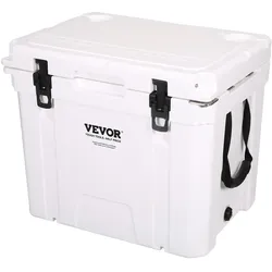 VEVOR Passive Kühlbox Eisbox 49,55 L, Isolierte Kühlbox Camping Thermobox 40-45 Dosen, Campingbox Kühlschrank mit Flaschenöffner, Isolierung Kühlbox Tragbar, Eistruhe Cooler Multifunktional