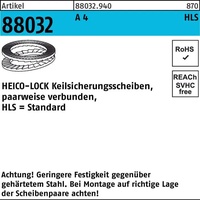 heico group Keilsicherungsscheibe R 88032 HLS- 3,5S A 4 geklebt 200 Stück HEICO