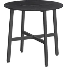 VASAGLE Küchentisch Ø 80 cm ebenholzschwarz/tintenschwarz