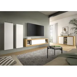 INOSIGN Sideboard »Trinity, Breite 130 cm, 2-türig, 3 offene Fächer, grifflose Fronten«, Anrichte, Kommode, Schrank, Stauraumschrank