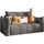 WFL GROUP Schlafsofa Lilo 120 x 86 x 101 cm Cordstoff grau