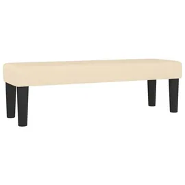 vidaXL Boxspringbett mit Matratze Creme 160x200 cm Stoff