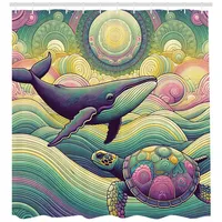 ABAKUHAUS Duschvorhang 175 x 200 cm lila pink