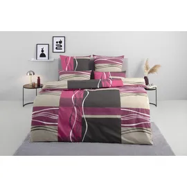 OTTO home Kelian Linon lila 200 x 200 cm + 2x 80 x 80 cm