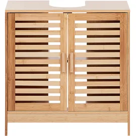 Beliani Waschbeckenunterschrank 60 x 60 x 30 cm Hellbraun