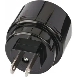 Brennenstuhl Reisestecker System USA/Japan, schwarz, 2-polig