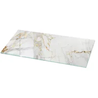Tulup Tischplatte Weiß, Glas 125x50x0.4 cm Esszimmer, Tische, Esstische,