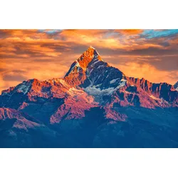 Fototapete PAPERMOON "Berg", bunt, B:4,50m L:2,80m, Vlies, Tapeten