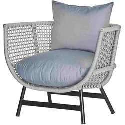 Loungesessel Suka aus Aluminium, Hellgrau