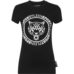 PLEIN SPORT Damen Shirt T-shirt, Schwarz, M