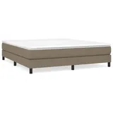 vidaXL Boxspringbett mit Matratze Taupe 180x200 cm Stoff