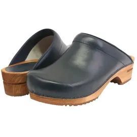 Sanita Comfortwear Clog "Wood-Lotte open, - Blau