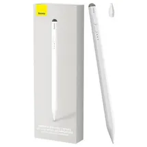Baseus Glatter Schreibstift mit LED-Anzeigen (Aktiv+Passiv) Weiß
