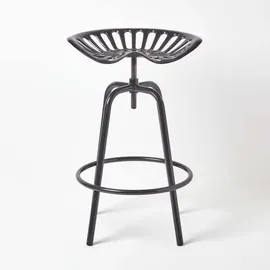 Homescapes Barhocker Traktorsitz höhenverstellbar 60–74 cm Schwarz