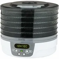 h.koenig DSY700 Dörrgerät für Lebensmittel, 5 herausnehmbare transparente Platten, einstellbare Temperatur 40-70°C, 48h Timer, Lebensmitteltrocknung