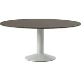 Muuto Midst Tisch, 160 cm, Eiche dunkel geölt Ø grau