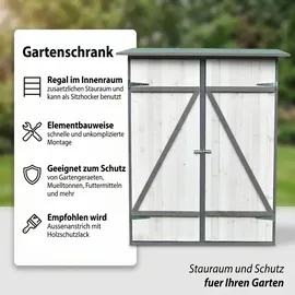 MuCoLa Gartenhaus 1,4 x 1,4 m Weiß/Grau