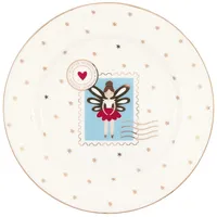 GREENGATE Small Plate Cindarella Xmas White