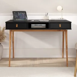 Idimex Schreibtisch KIM schwarz / Eiche