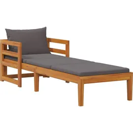 vidaXL Sonnenliege 202 x 60 x 60 cm Grau