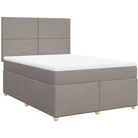 vidaXL Boxspringbett 140 x 200 cm Taupe