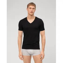 Olymp T-Shirt Casual V-Ausschnitt schwarz S