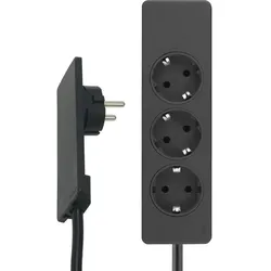 EVOline EVOline Plug-Verlängerungsleitungen - schwarz , EVOline Plug, 3-fach Verteiler