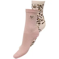 Only Onlolivia Leo 2-Pack Socken Rosa Einheitsgröße