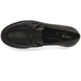 Jana Damen Slipper mit Blockabsatz Vegan, Schwarz (Schwarz), 38 EU