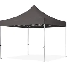 TOOLPORT Faltpavillon 3 x 3 m inkl. Seitenteile Dunkelgrau