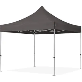 TOOLPORT Faltpavillon 3 x 3 m inkl. Seitenteile Dunkelgrau