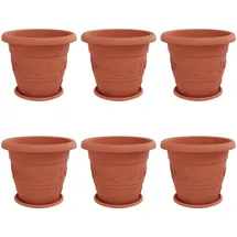 vidaXL Blumentöpfe 6 pcs Ø 26 x 21,5 cm Ziegelrot
