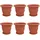 vidaXL Blumentöpfe 6 pcs Ø 26 x 21,5 cm Ziegelrot