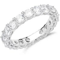JEWLIX Verlobungsring Eternity aus 925?Silber rundum mit funkelnden Zirkonia besetzt VR0165 silberfarben 52