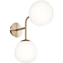 Wandlampe Wandleuchte Spotlampe Spotleuchte Wohnzimmerlampe Metall messing Glas