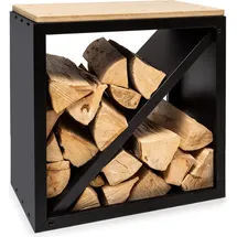 Blumfeldt Kaminholzregal Stahl 57 x 56 x 36 cm Schwarz