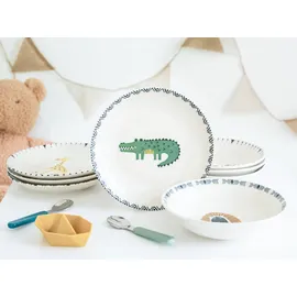 CreaTable Safari Bunt Teller Set 8-tlg. bunt