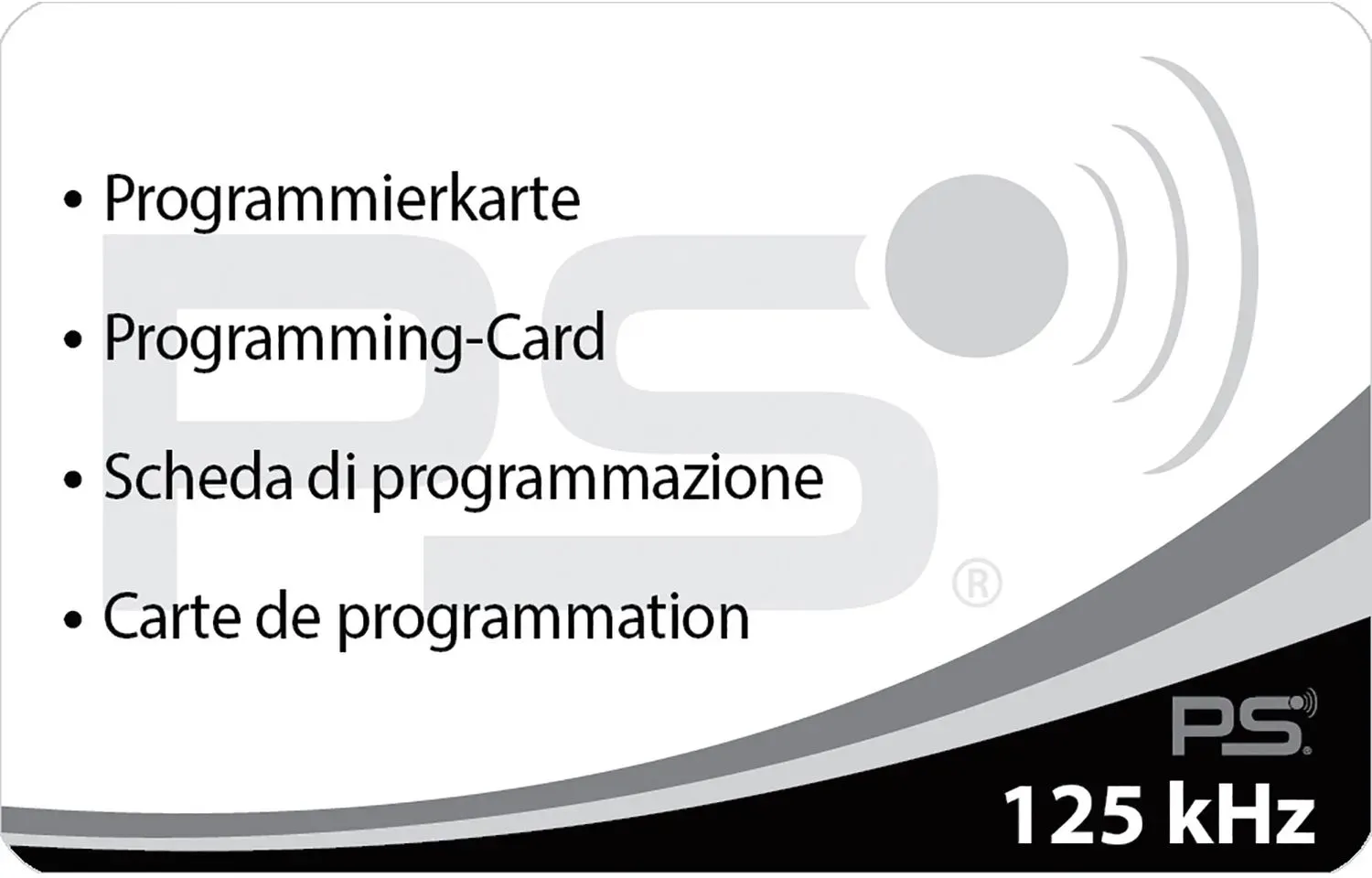PS SOLO Programmierkarte in Kreditkartenformat, Kunststoff