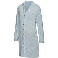 VIVANCE DREAMS Damen Umstandsnachthemd hellblau-gemustert Gr.32/34