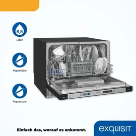 Exquisit EGSP1060-E-030F Einbau-Geschirrspüler (vollintegrierbar, 550 mm breit)