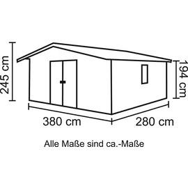 Konifera Nienstedten 1 3,96 x 2,96 x 2,45 m natur