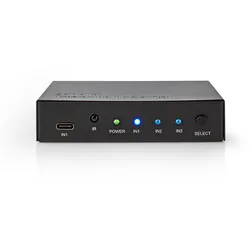 Nedis VSWI34721AT, HDMI, USB Typ-C, Metall, Anthrazit, 720p, 1080i, 1080p, 18 Gb