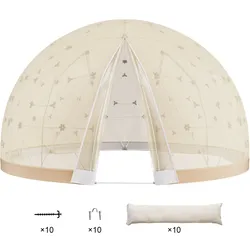 VEVOR Gartenkuppel Blasenzelt Iglu Camping PVC-Kuppelzelt Doppelschicht 2,9m
