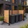 MCW Mülltonnen-Zaun MCW-K57 206 x 130 x 110 cm hellbraun