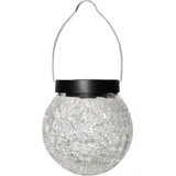 StarTrading LED Solar Laterne Glaskugel hängend Bruchglas Optik Lichtsensor D:12cm